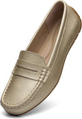 Women's Comfortable & Lightweight Leather Penny Loafers - Slip-On