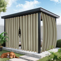 Outdoor Curtains for Patio Waterproof Zipper Design - Privacy