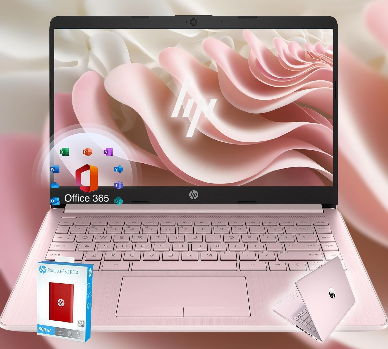HP 14 Ultrabook with Microsoft 365 and 1600GB Storage