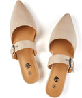Rekayla Mules for Women Pointed Toe Backless Loafers - Adjustable