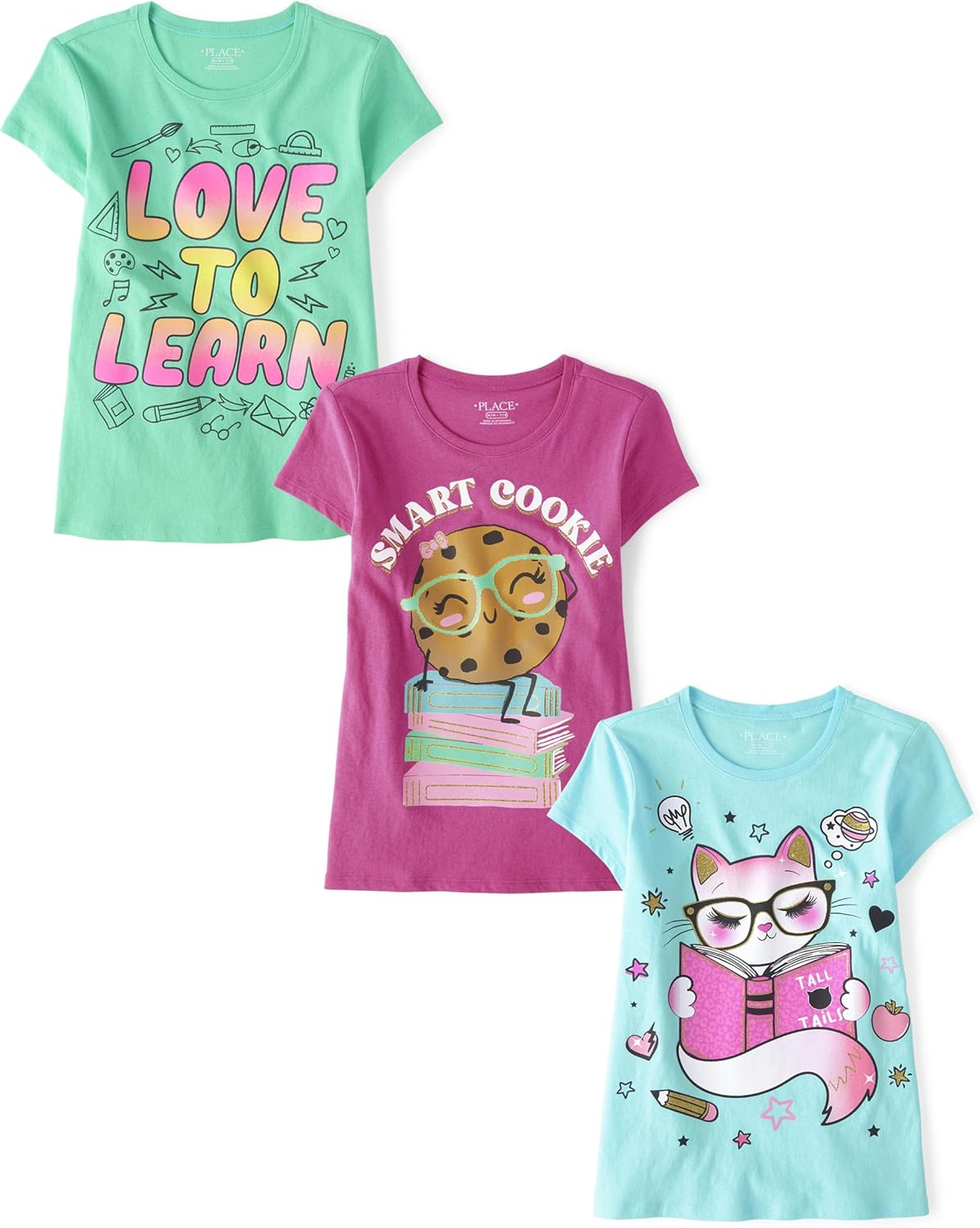 Girls School Days Short Sleeve Graphic T-Shirts Multipacks Review