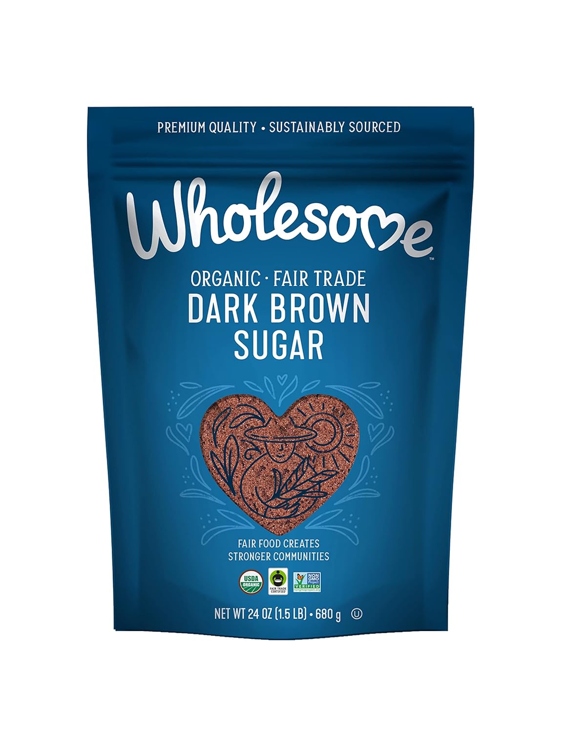 Organic Dark Brown Sugar for Baking and Cooking Needs