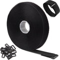 16Ft x 1In Adjustable Cable Straps with 25 Buckles - Reusable Cable