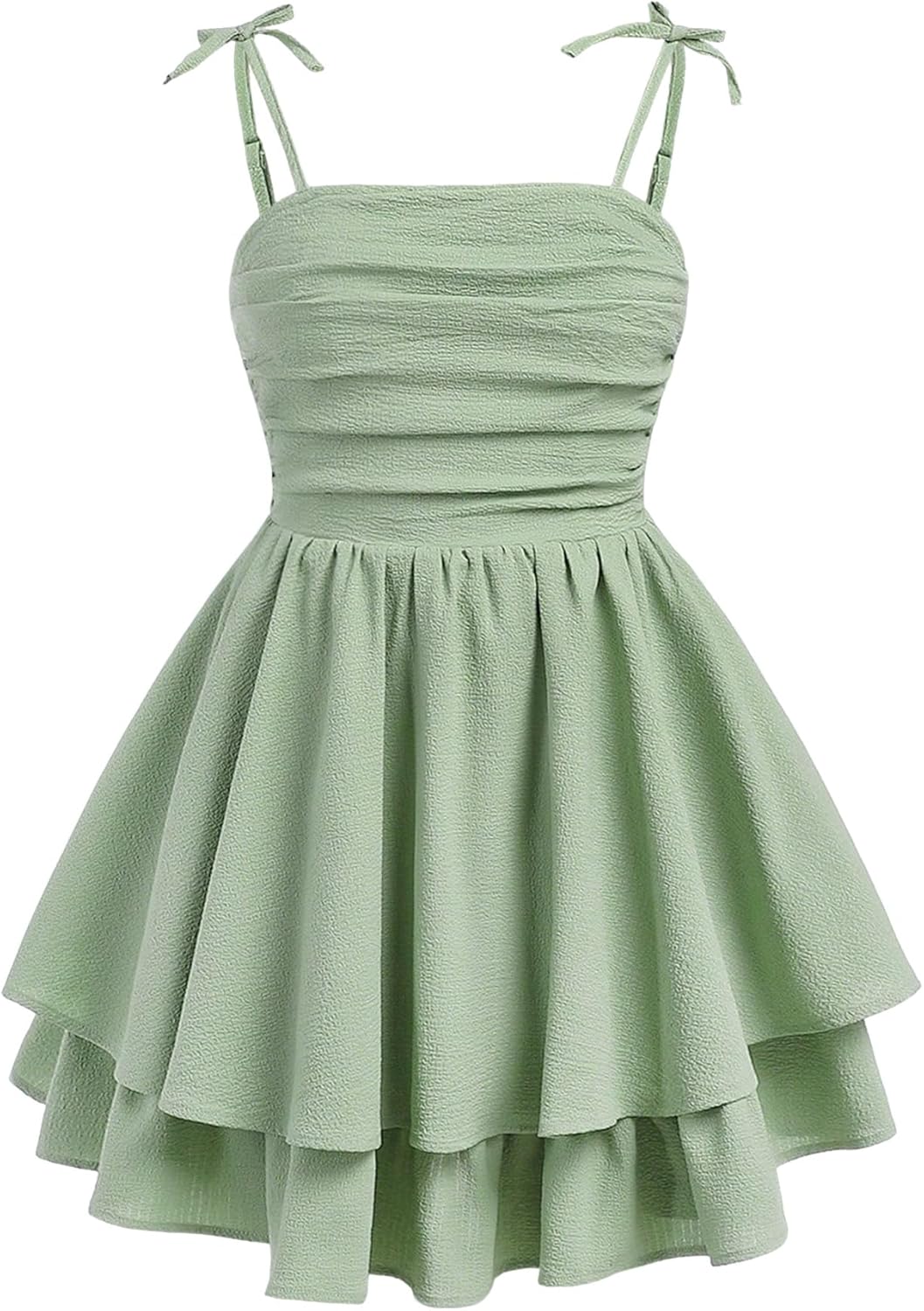 Girl's Smocked Ruched A Line Swing Dress for Summer Fun