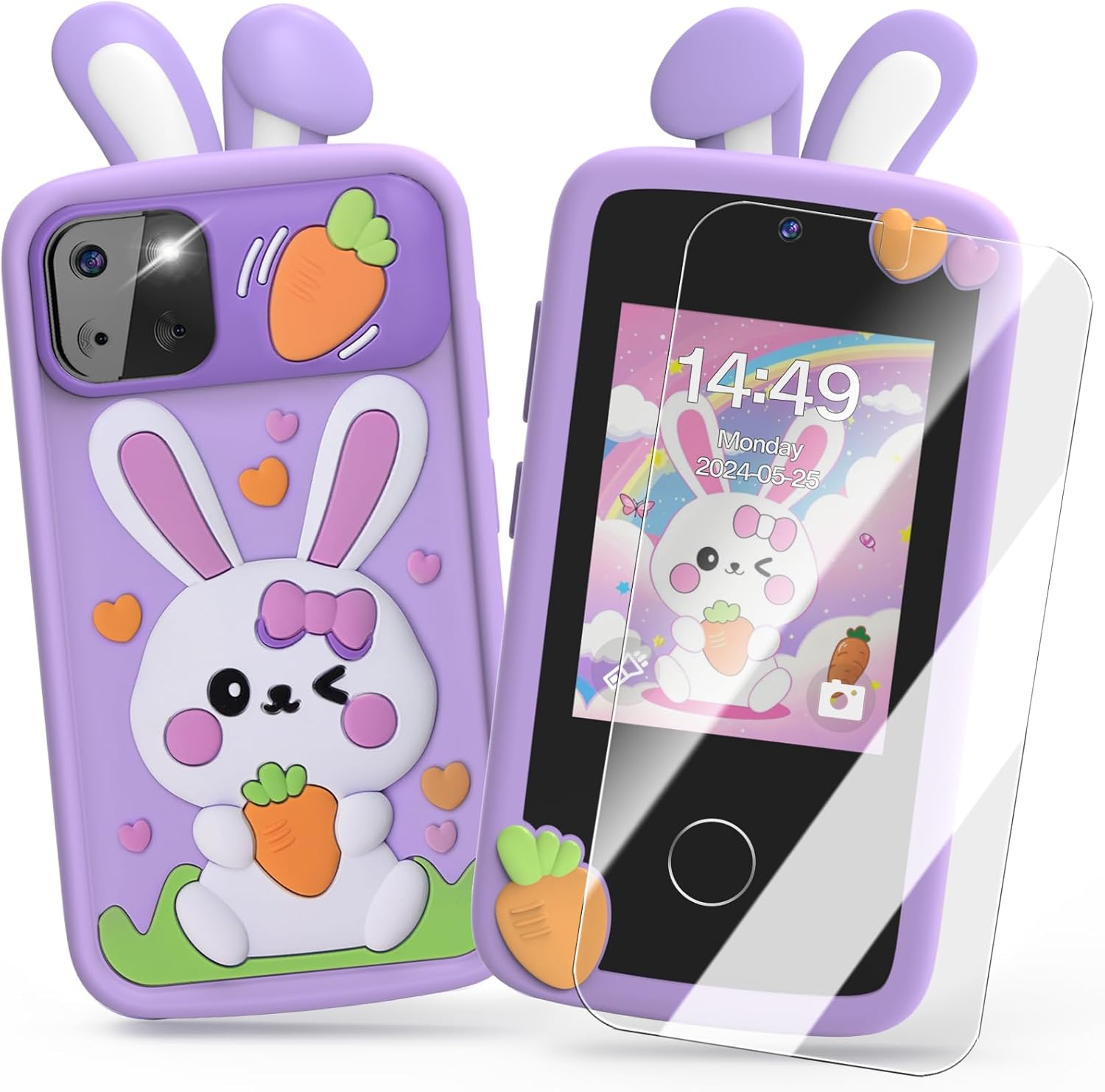Luyiilo Kids Smart Phone Toys for Girls with Learning Games