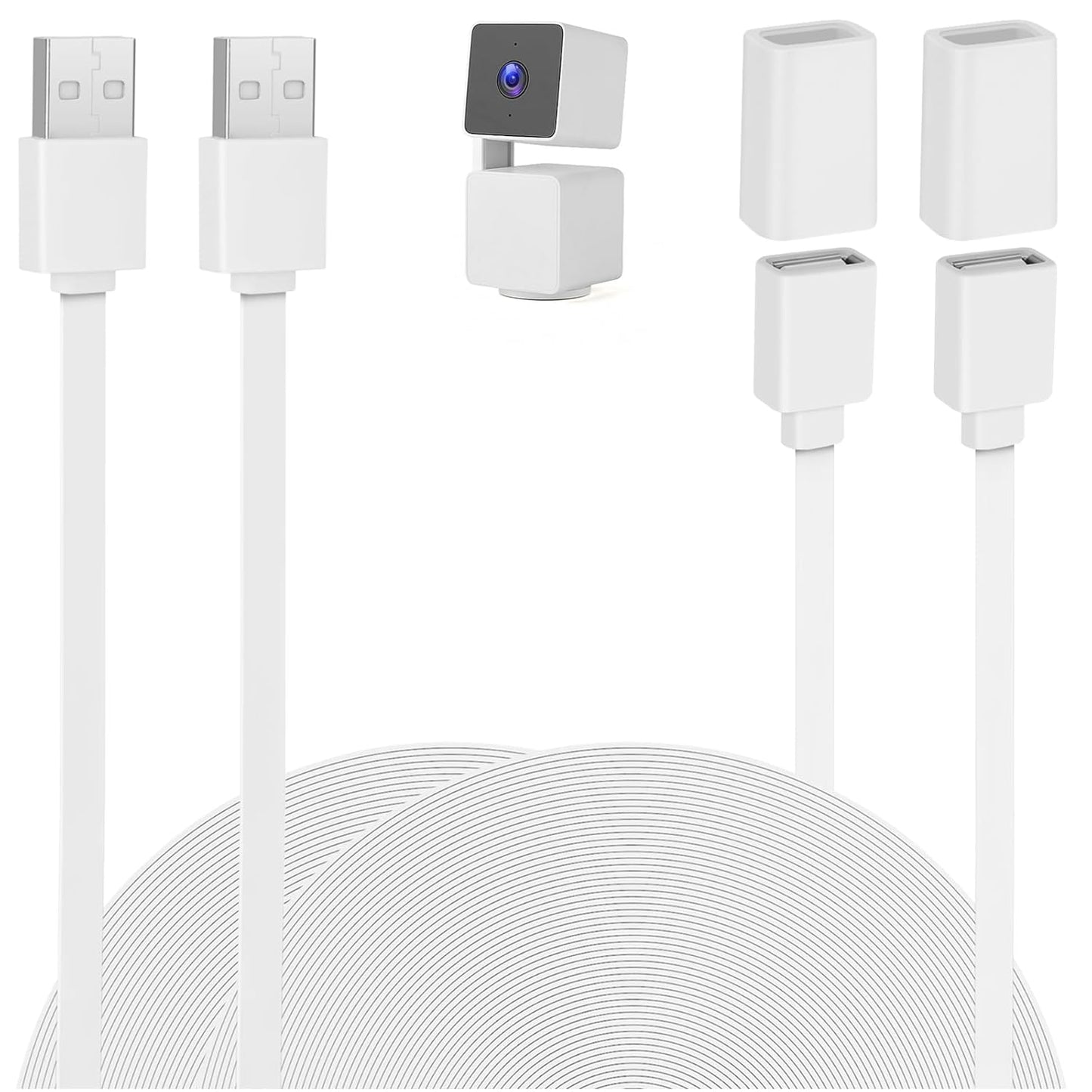 20Ft Waterproof Wyze Cam Extension Cable: Power Wyze Cam Continuously