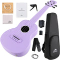 Electric Concert Ukulele 23in - Durable Carbon Fiber Uke for Travel