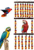 43 in Extra Large Parrot Chew Toy with Wooden Blocks and Rattan Balls