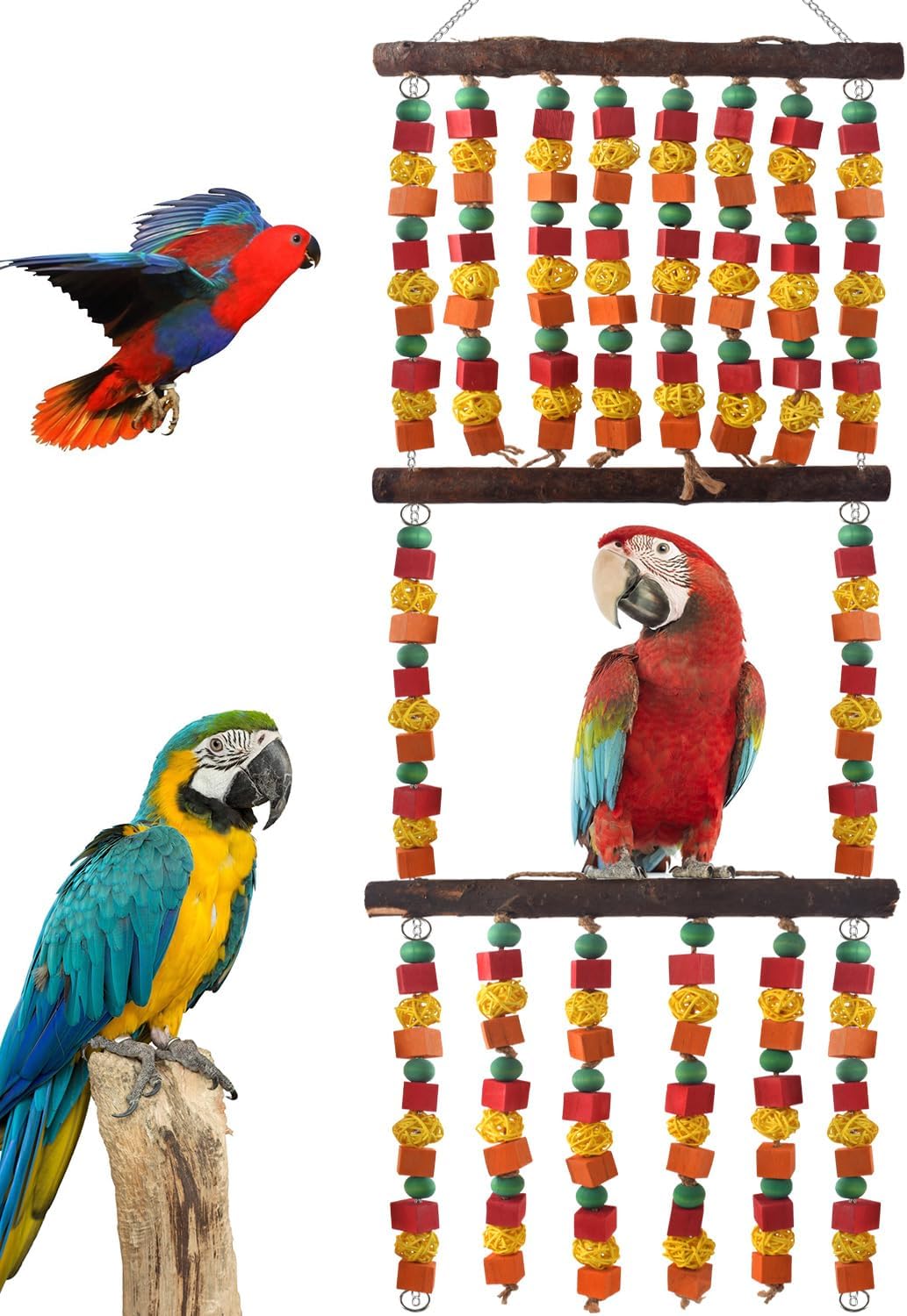 43 Inch Extra Large Bird Parrot Toys for Happy Birds and Homes
