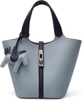 Tote Bag for Women Vegan Leather Bucket Purse - Compact, Soft