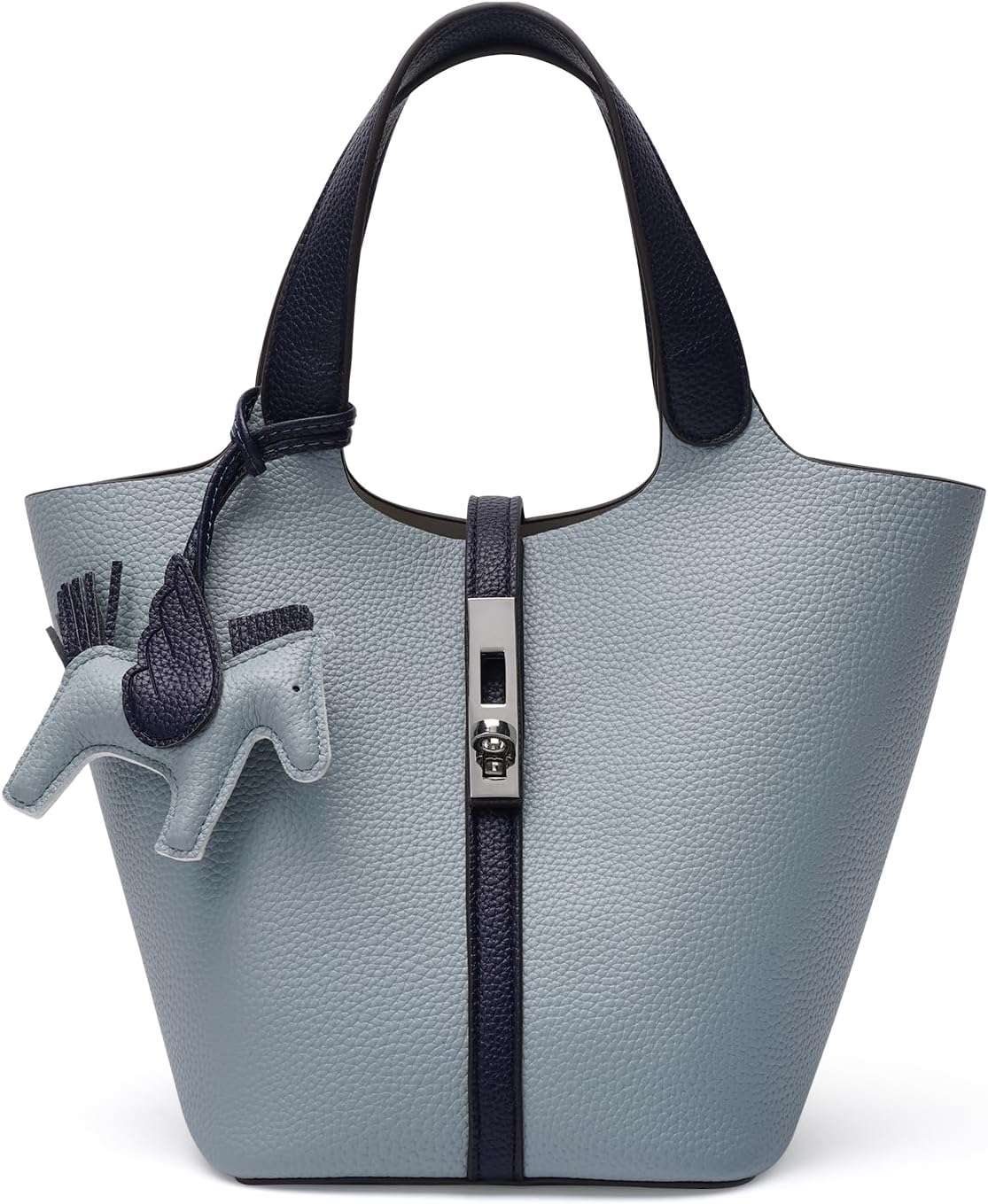 Vegan Leather Bucket Purse for Women - Stylish Tote Bag