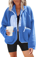 Nirovien Womens Fuzzy Fleece Jacket Button Down Sherpa (Style VCG2)