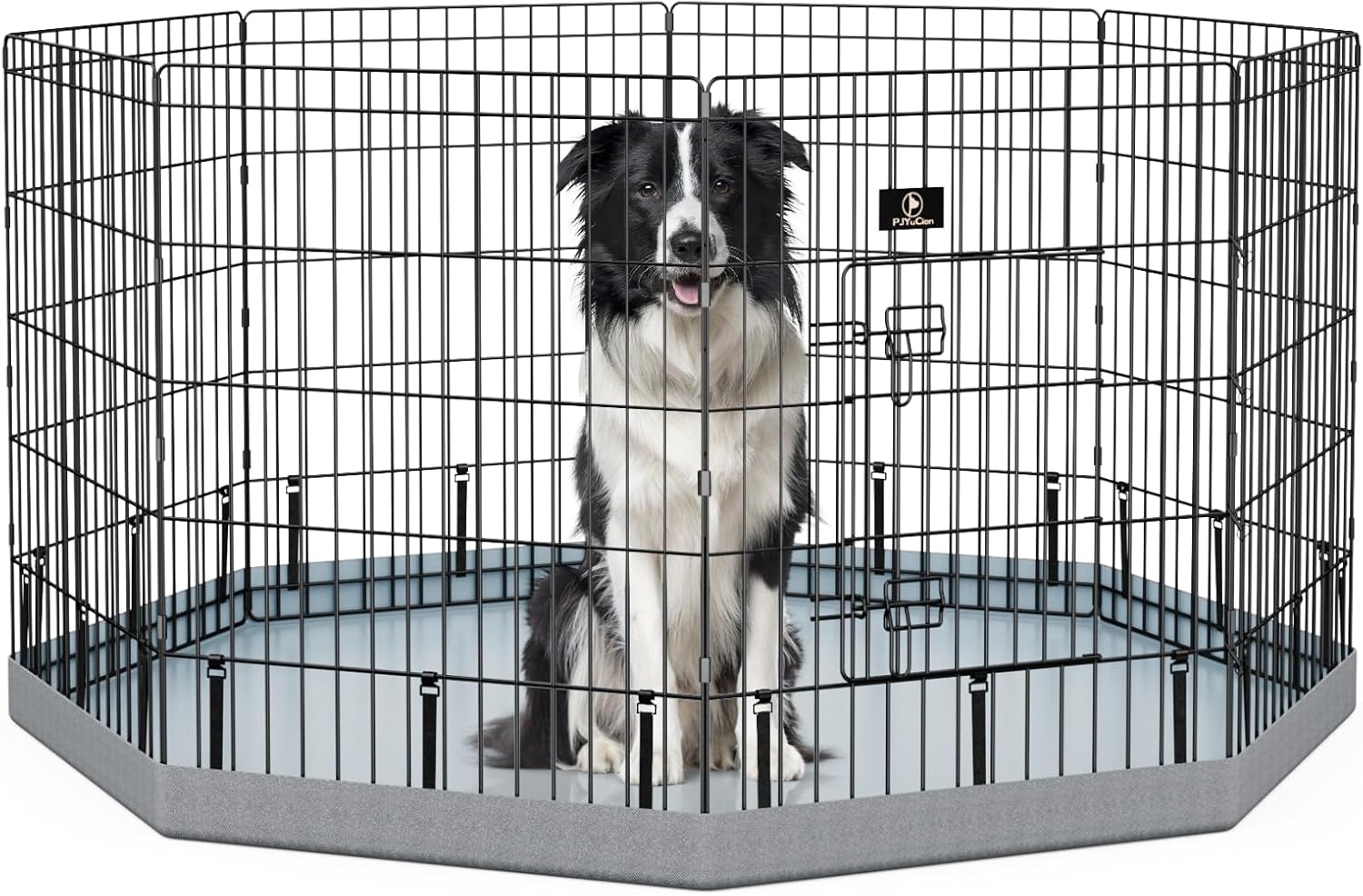 PJYuCien Dog Playpen 8 Panels 30H Indoor Pet Exercise Fence