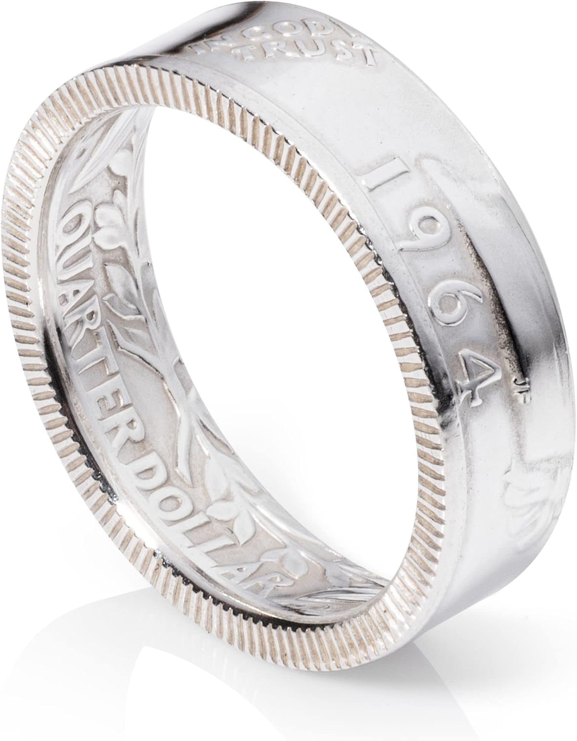 Vintage 1954-1964 Silver Quarter Ring with Polished Finish