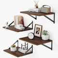 12 in Deep Floating Shelves Set of 4 - 16W x 12D Heavy Duty Wall