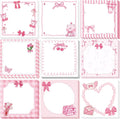 Coquettte Pink Bow Sticky Notes - 9 Styles, 450 Sheets