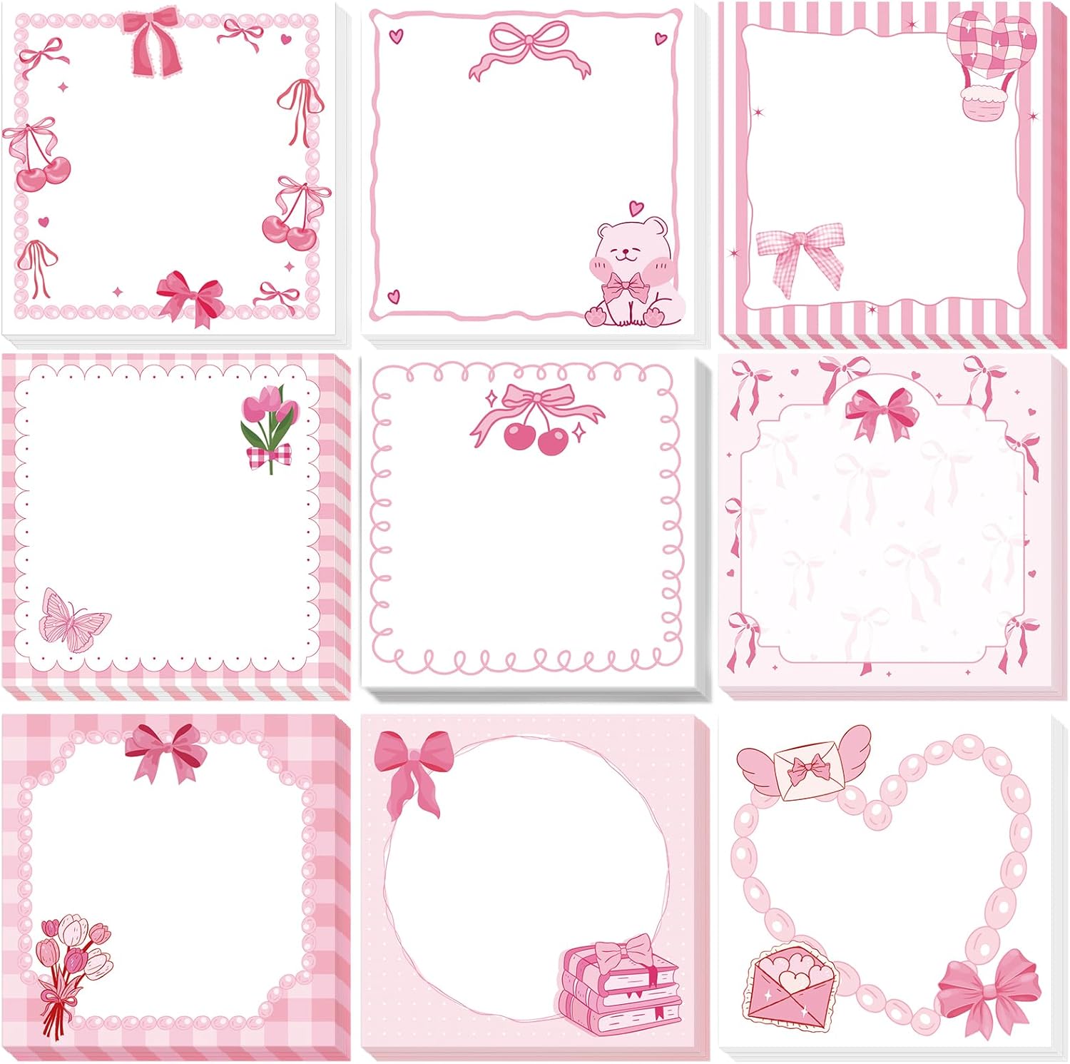 Coquettte Pink Bow Sticky Notes - Chic & Fun To-Do Lists for Women!
