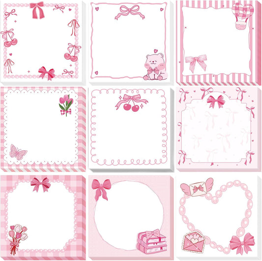 Coquettte Pink Bow Sticky Notes - Chic & Fun To-Do Lists for Women!