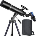 Telescopes for Adults Astronomy 80mm Refractor - Portable Travel Scope