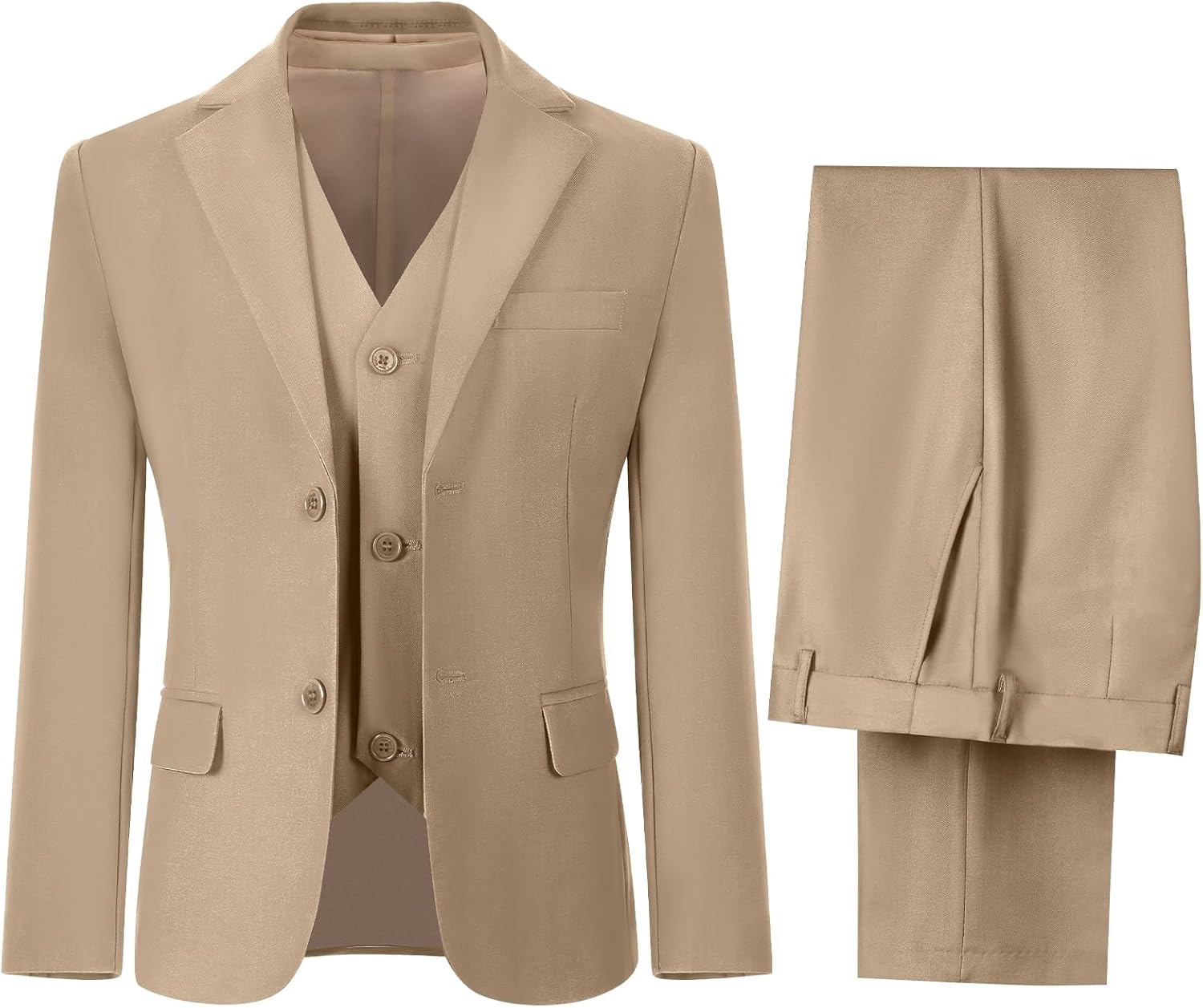 Boys' Suits Formal Tuxedo Slim Fit Set for Weddings and Events