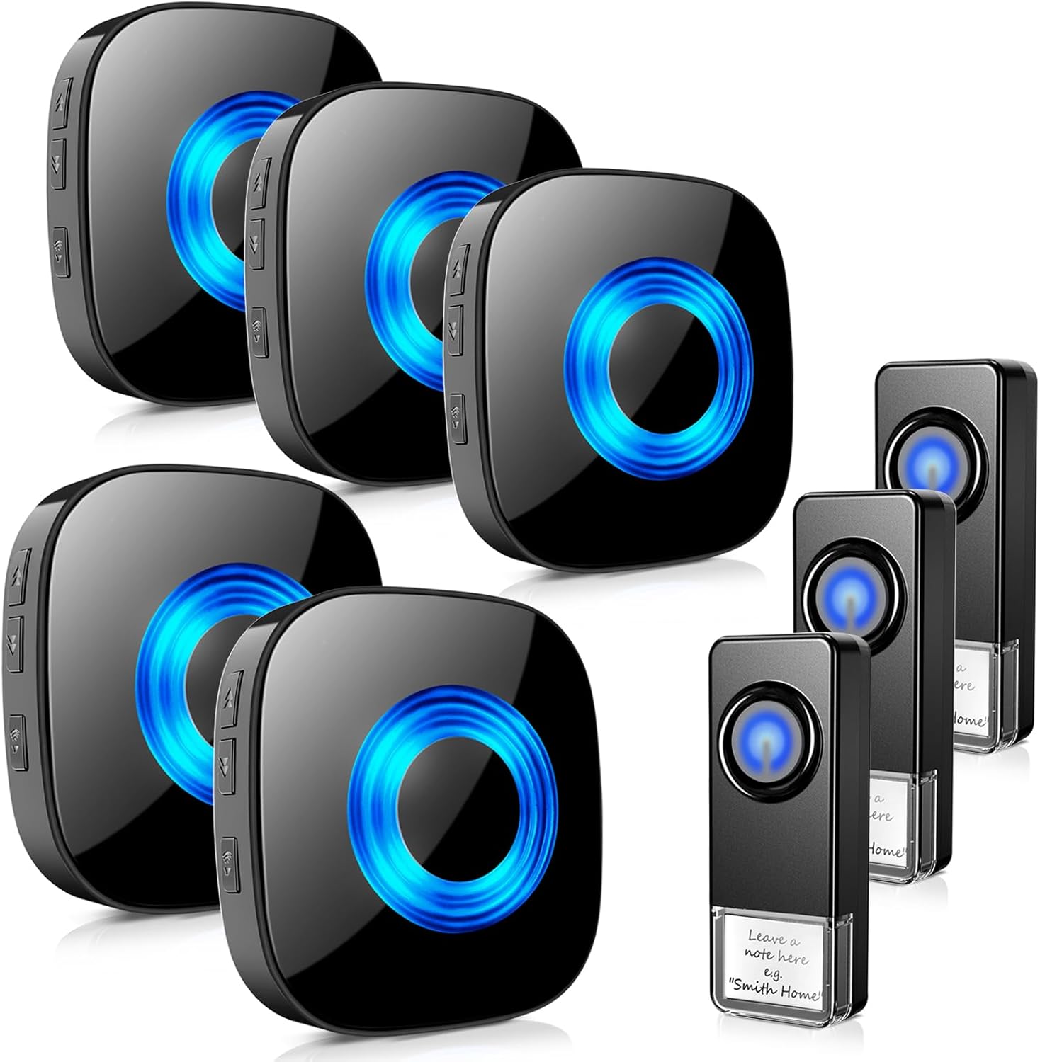 Wireless Door Bells for Home with 58 Chimes and 5 Receivers