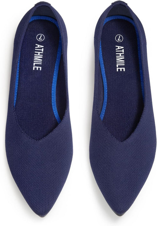 ATHMILE Pointed Toe Flats for Women - Stylish Comfort for Work