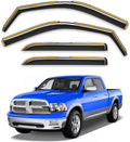 in-Channel Rain Guards for Dodge RAM 2009-2018 Crew Cab - Low Wind