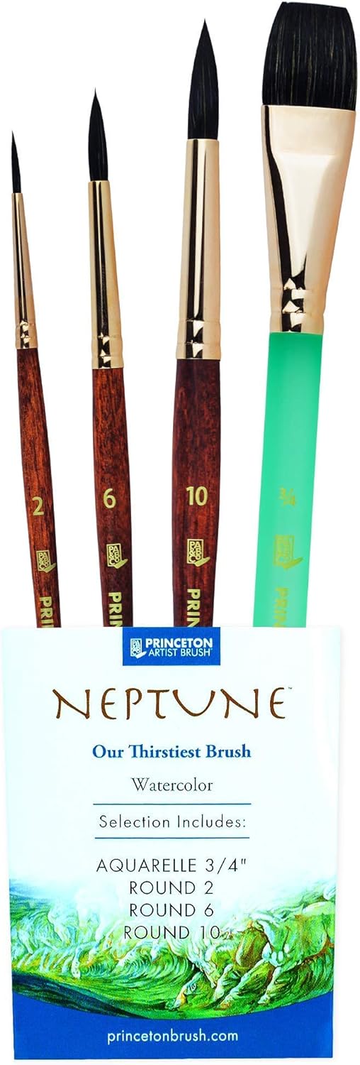 Princeton Neptune 4750 Series Watercolor Brush Set for Artists