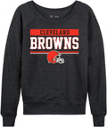 Cleveland Browns Women's Plus Size Charcoal Crewneck - Relaxed Fit