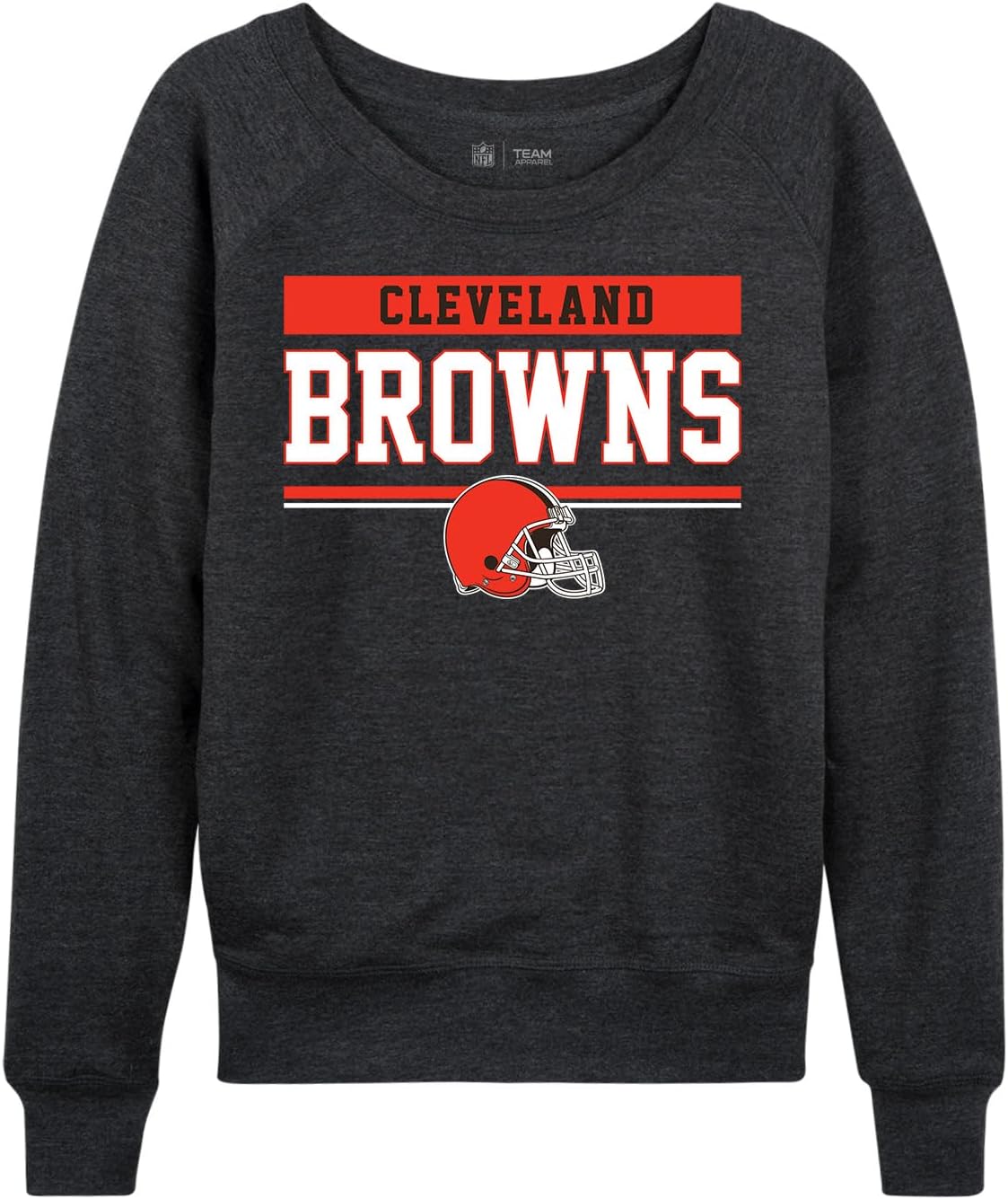 Cleveland Browns Women's Plus Size Charcoal Crewneck Pullover