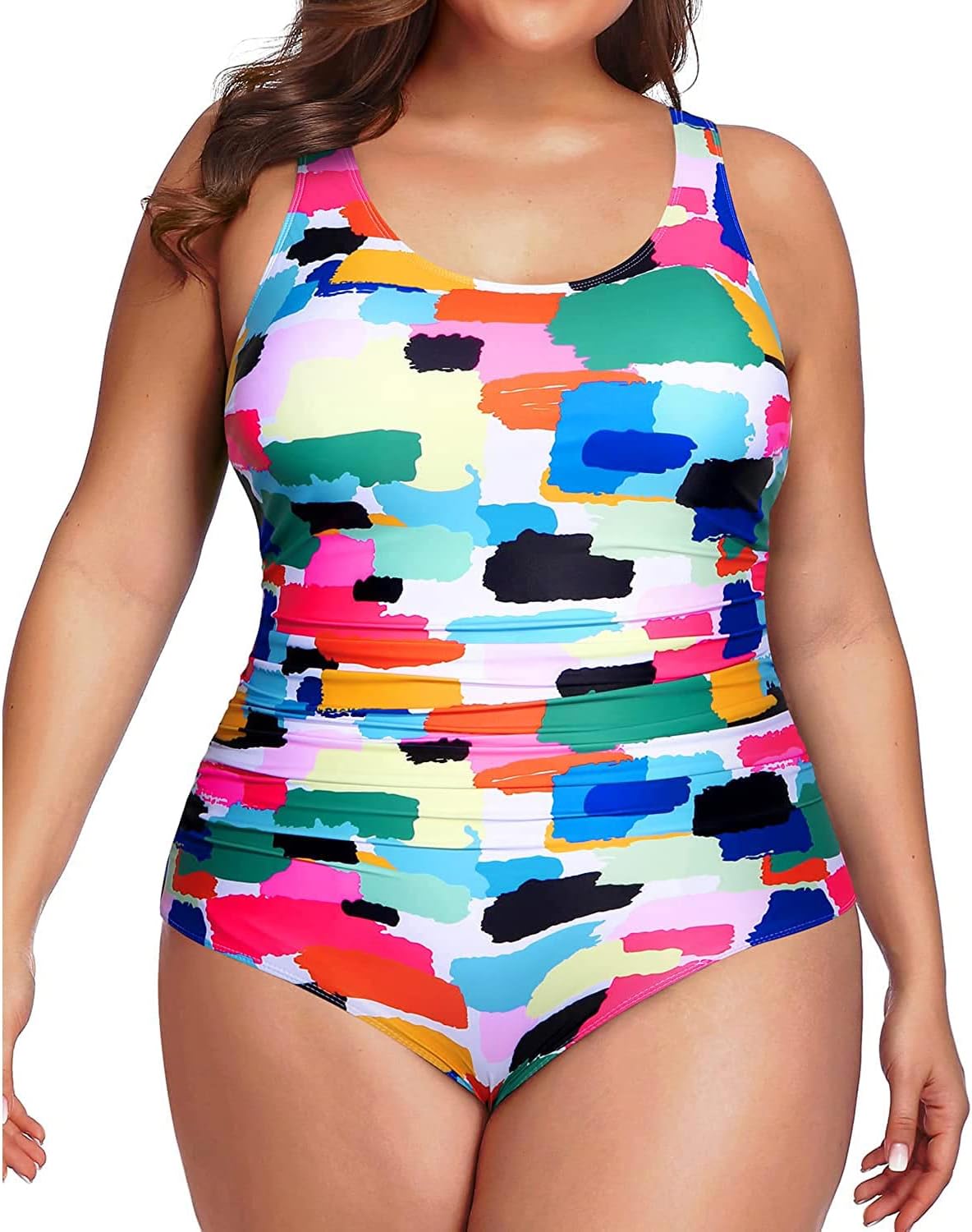 Daci Women Plus Size One Piece Swimsuit for Tummy Control