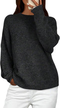 PRETTYGARDEN Womens Fall Fuzzy Chunky Knit Crew Neck Sweater