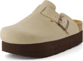 Platform Clogs for Women - Vegan Suede Closed Toe Clogs