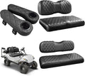 Golf Cart Seat Covers for YAMAHA G29 Drive2 Black with Black Stitching