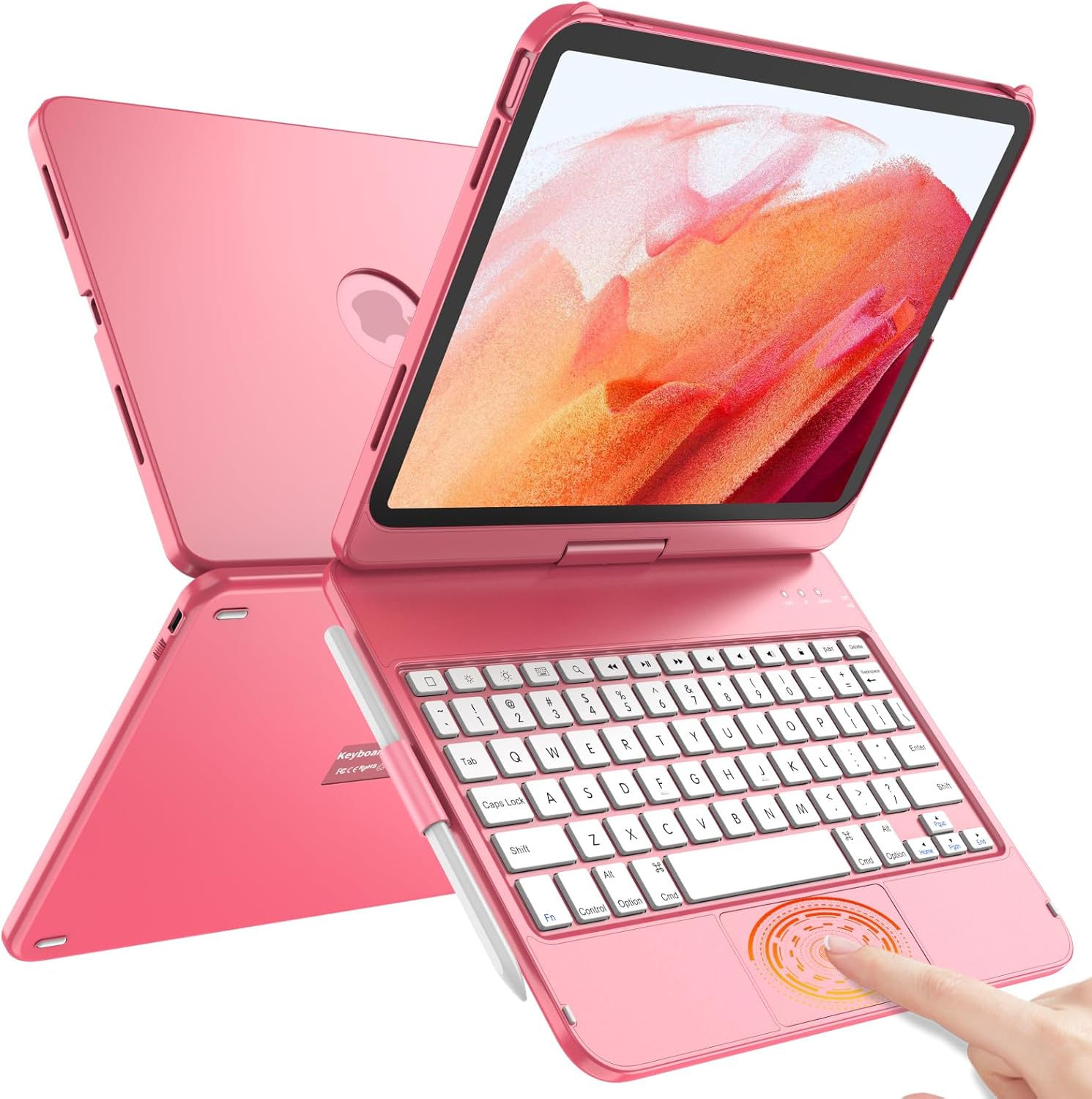 TQQ Touch iPad Case with Keyboard for 10th & 11th Gen iPads