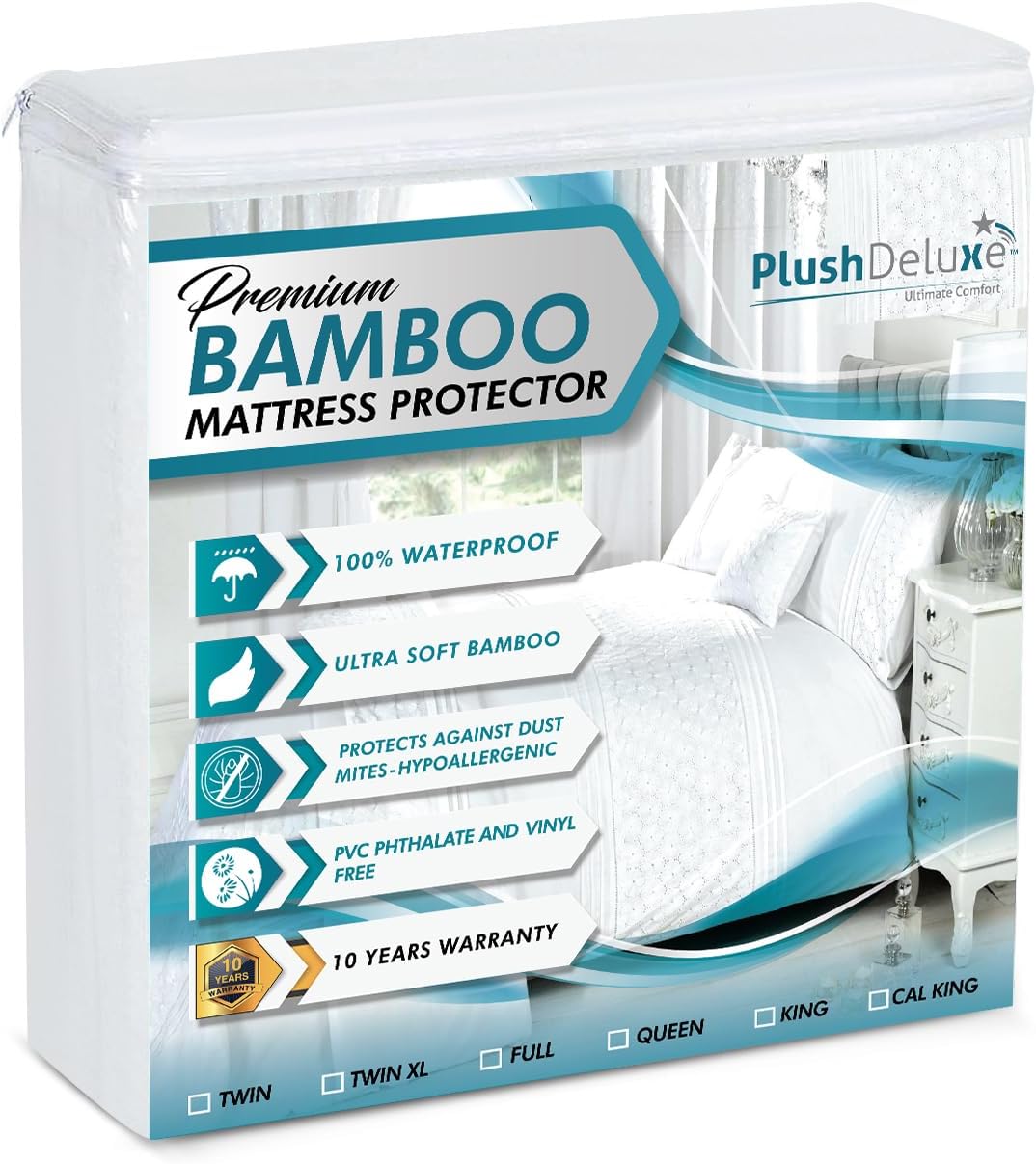 Premium Viscose Mattress Protector for Cal-King Size Comfort