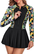 Century Star Long Sleeve Swim Dress Modest One Piece - UPF 50