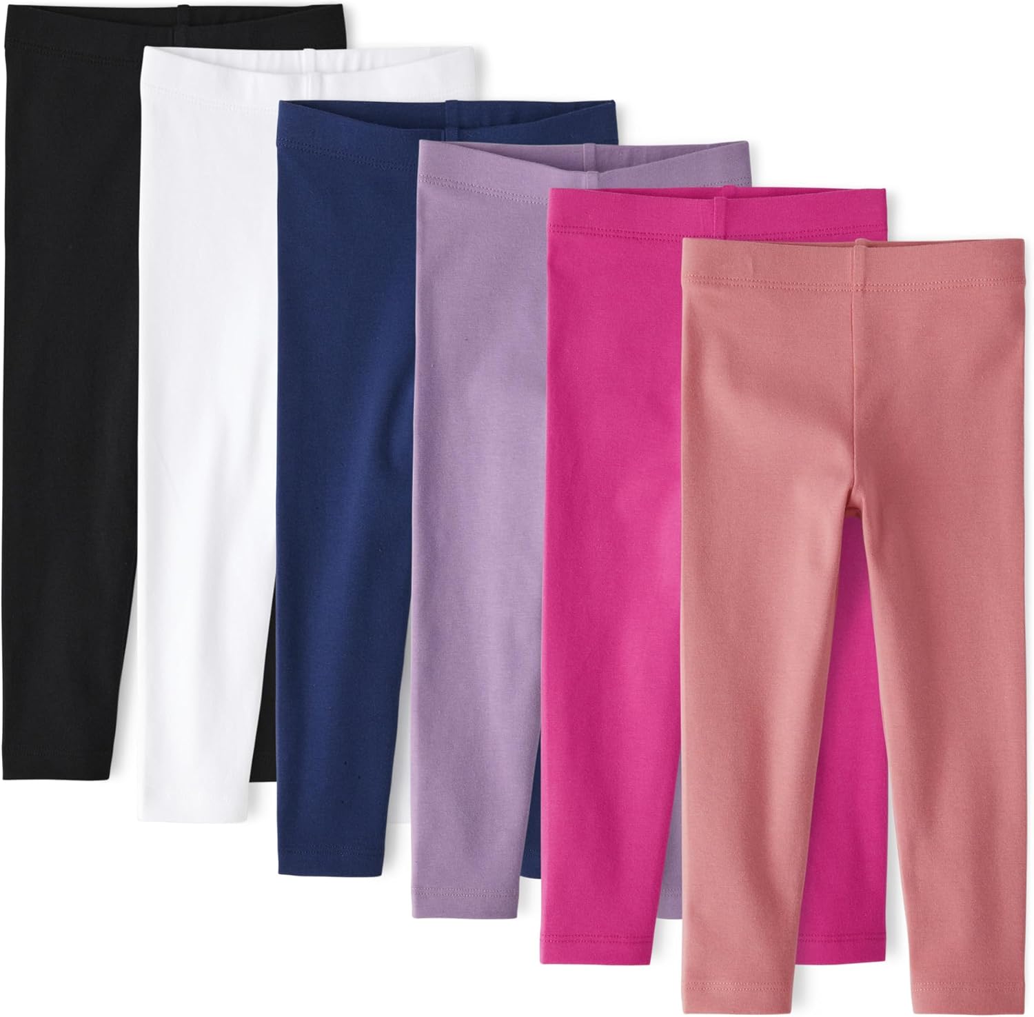 Everyday Pull on Leggings for Girls and Toddlers - 6 Pack