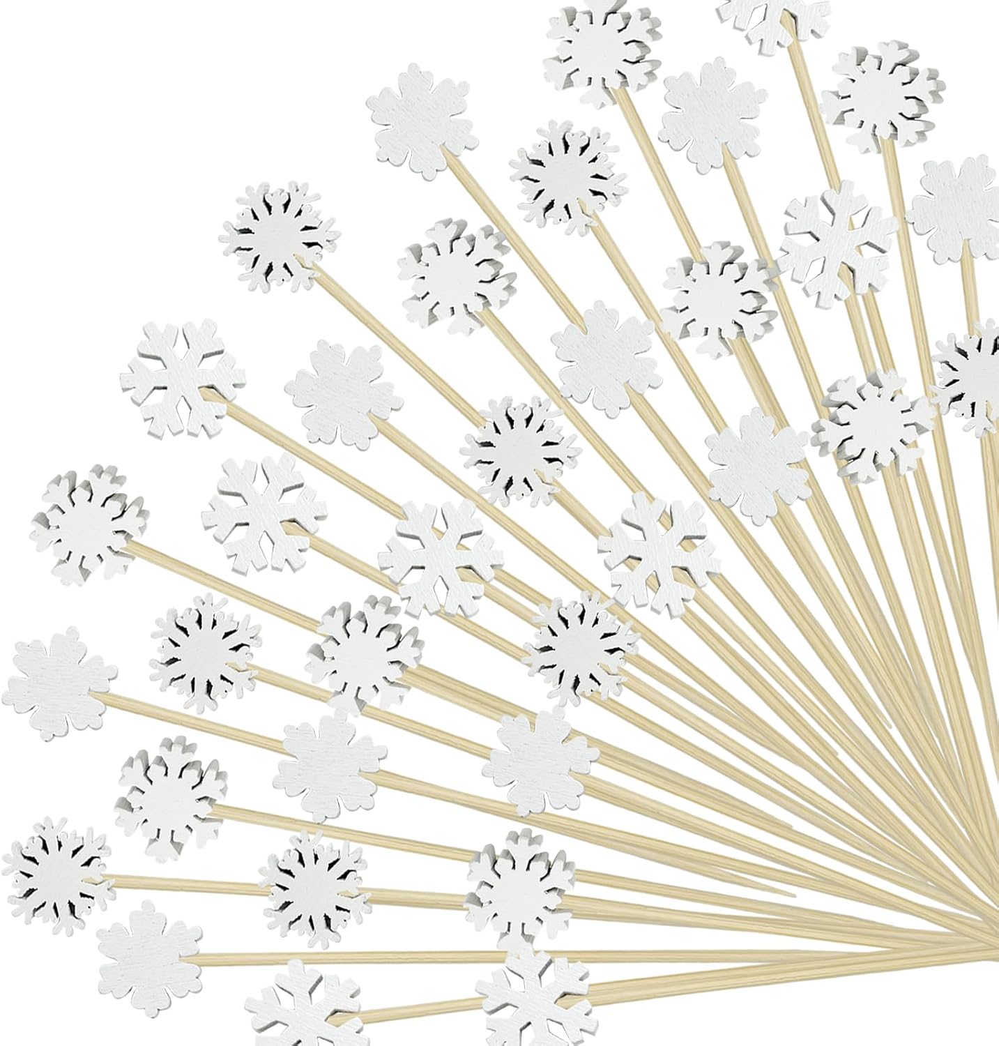 Snowflake Cocktail Picks - Festive Christmas Decor