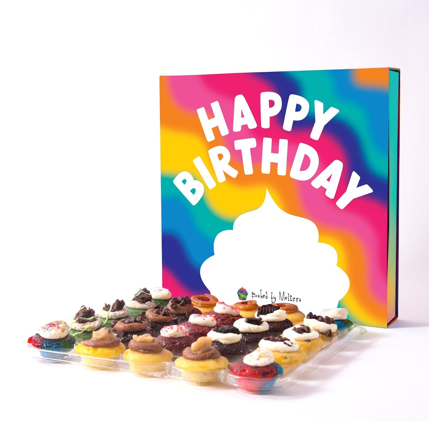 Baked by Melissa Happy Birthday Gift Box with 25 Cupcakes