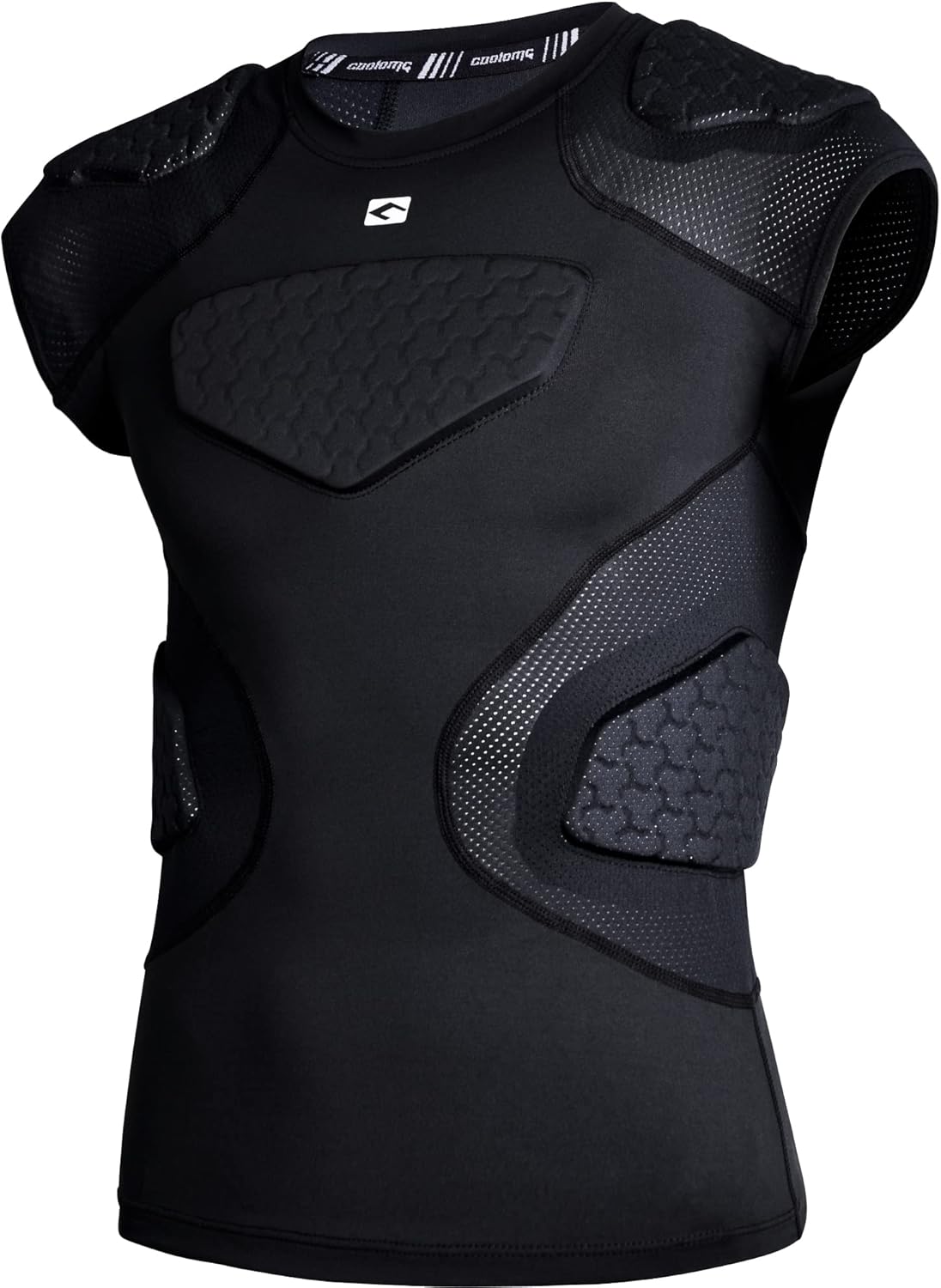 COOLOMG Youth Football Padded Shirt for Ultimate Protection
