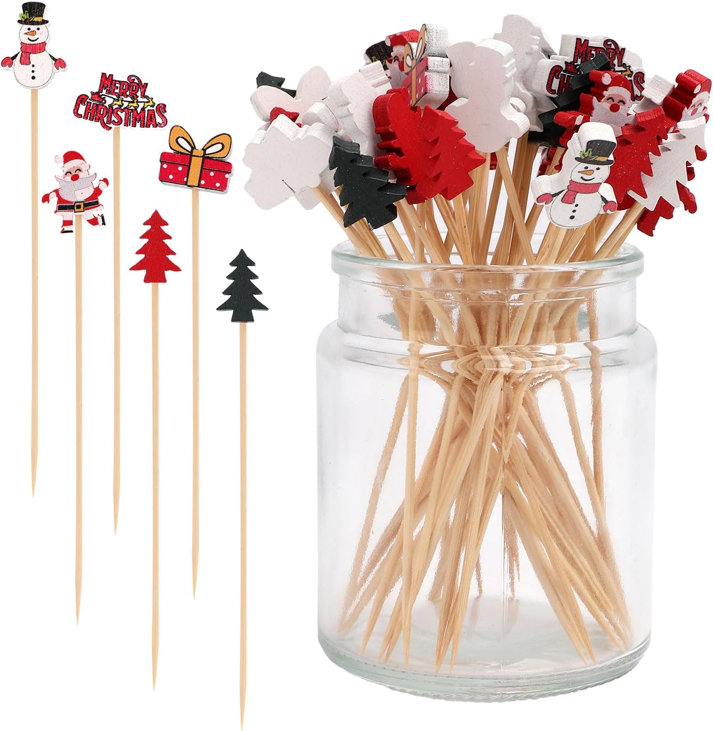 100pcs Festive Christmas Toothpicks by Gosknor