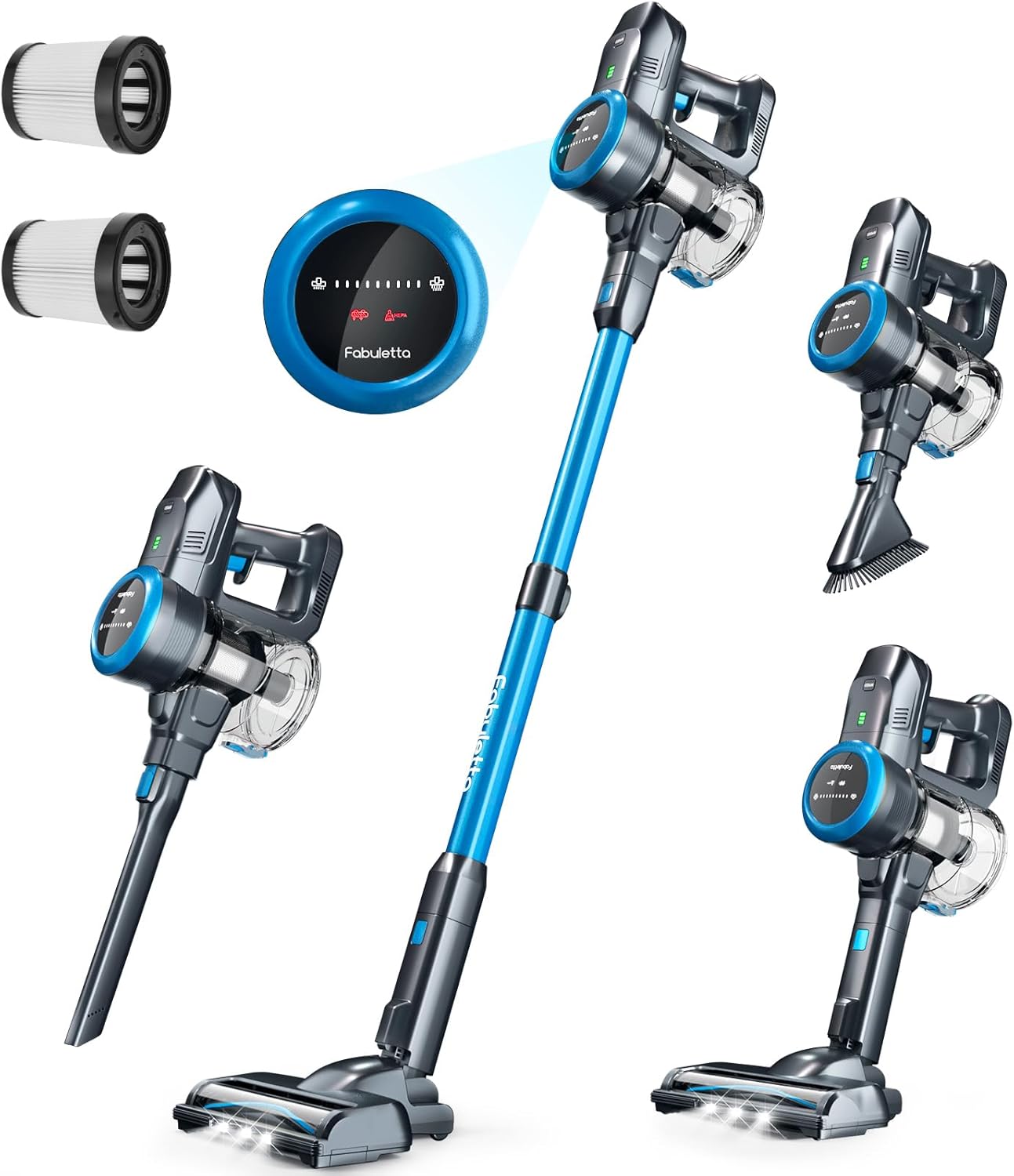 FABULETTA Cordless Vacuum Cleaner with LED Display and Power