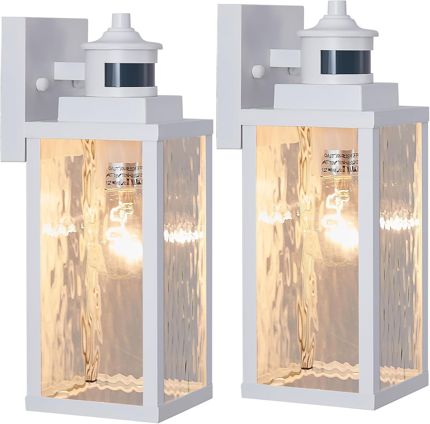 2 Pack White Motion Sensor Outdoor Wall Lights for Your Home
