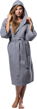 Full-Length Waffle Kimono Bathrobe for Women by Turquaz