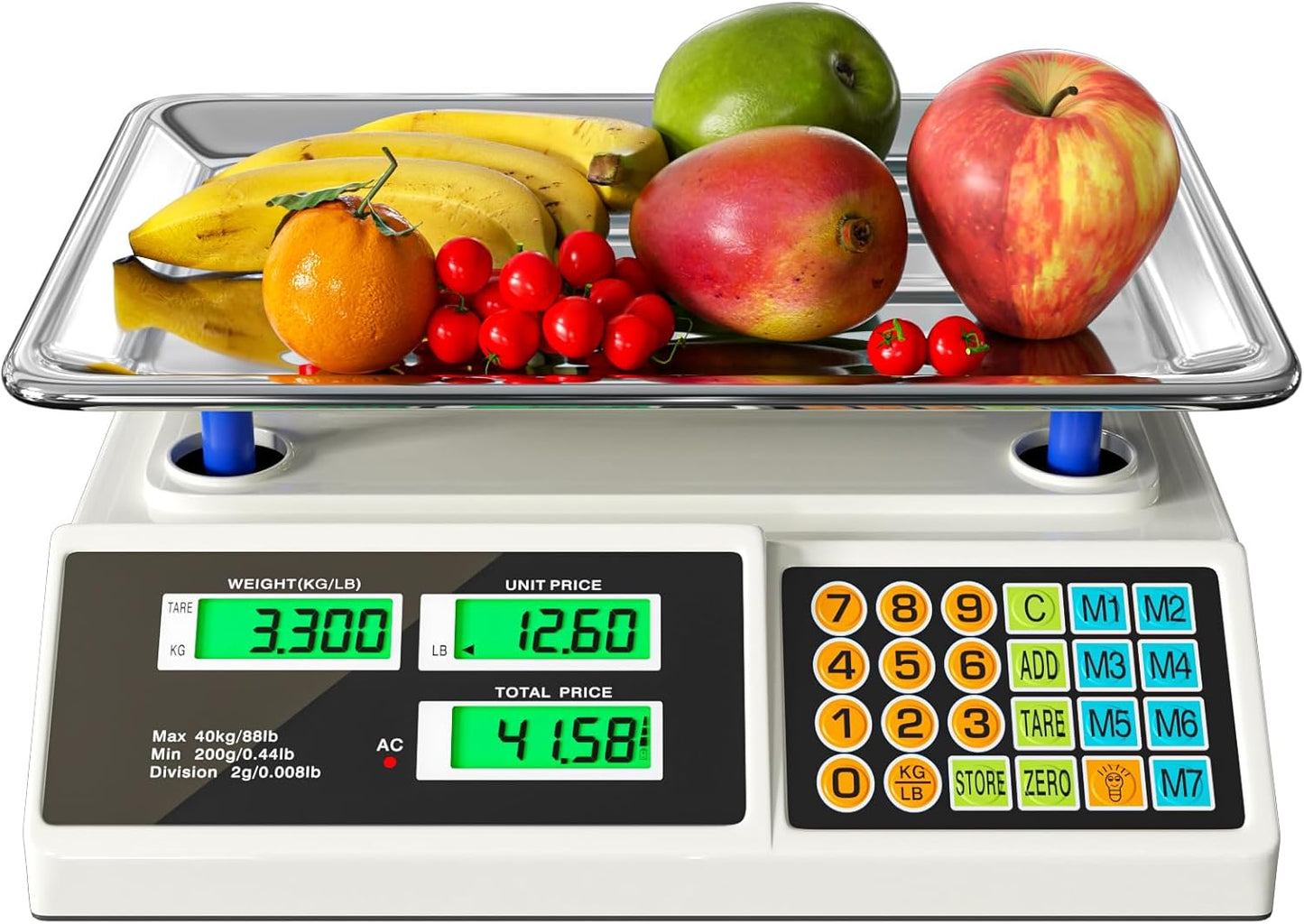 Price Computing Scale 88lb/40kg with LCD Display for Retail Use