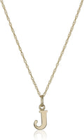 14k Gold-Filled Letter J Charm Pendant Necklace - Polished 18in