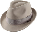 Men's Wool Felt Winter Hat Short Brim Fedora - Warm Classic Style