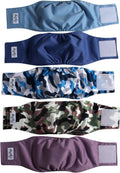 Reusable Dog Belly Bands for Male Dogs Diapers S - Washable 5 Pack