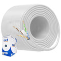Cat6 Ethernet Cable Bulk Spool 10Gbps CMR - 1000ft White